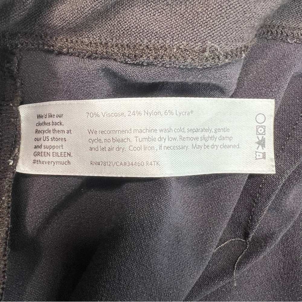 Eileen Fisher Slouch Flex Ponte Ankle Pants Taupe Espresso Size S Lagenlook Crop - Picture 5 of 8